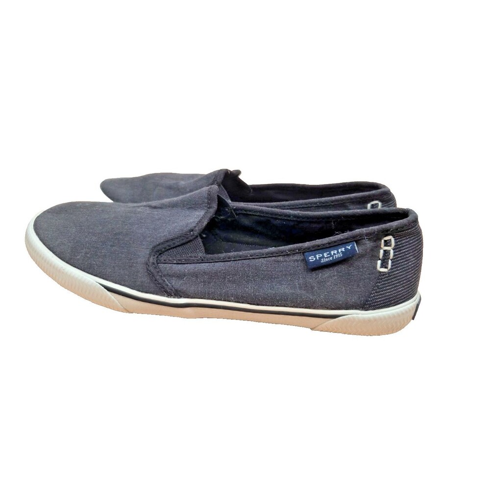 Sperry Womens Slip On Sneakers Boat Shoes Size 8.5 Navy Blue